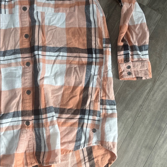 Roxy Flannel Swim Cover Up Shirt - Picture 4 of 7